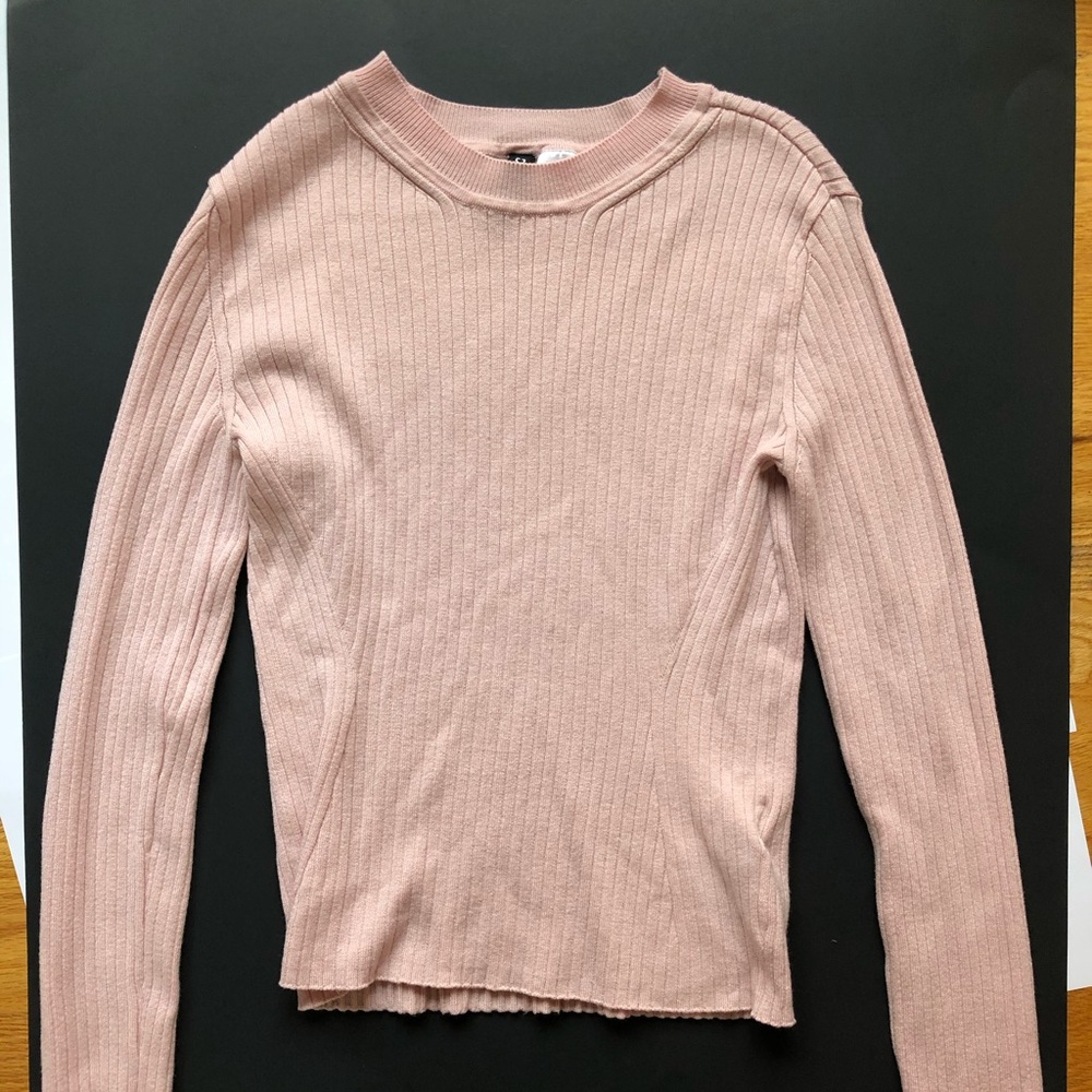 H&M Divided Baby Pink Long Sleeve Top S